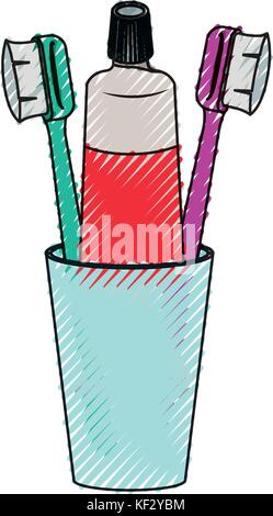 tube of toothpaste colored crayon silhouette Stock Vector Image & Art ...
