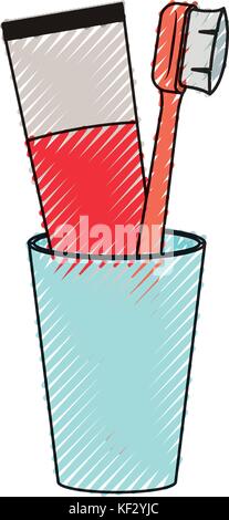 tube of toothpaste colored crayon silhouette Stock Vector Image & Art ...