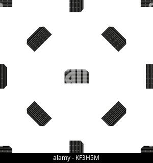 Wooden pallets pattern seamless black Stock Vector