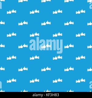 Male hands showing Ok sign pattern seamless blue Stock Vector
