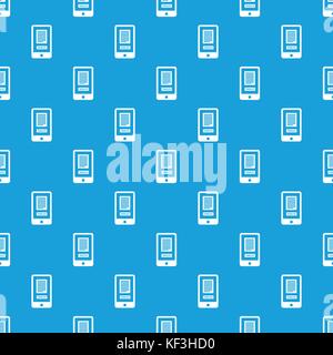 Translate application on a smartphone pattern seamless blue Stock Vector