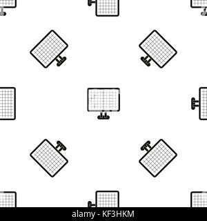 Computer monitor pattern seamless black Stock Vector