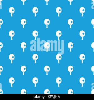 Rackets and ball for playing table tennis pattern seamless blue Stock Vector