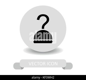 pirate hook icon on white background Stock Vector