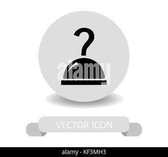 pirate hook icon on white background Stock Vector
