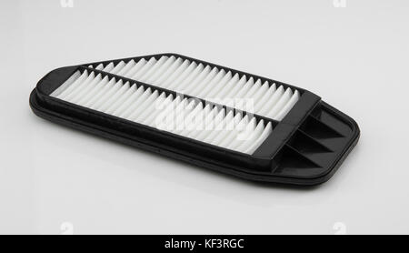 automotive filter square shape on a white background Stock Photo - Alamy