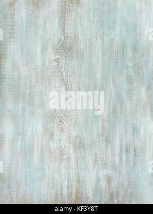Distressed and weathered painted wood surface showing scuffs and wear Stock Photo