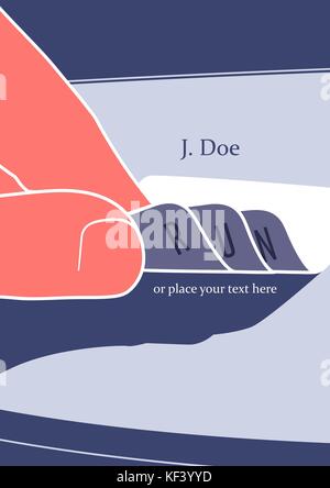 Book cover creative concept. Detective or humor theme. Mid century style design. Applicable for books, posters, placards etc. Clipping mask used. Stock Vector