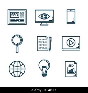 search engine optimization set icons vector illustration design Stock Vector