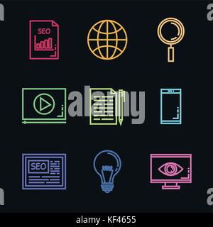 search engine optimization set icons vector illustration design Stock Vector