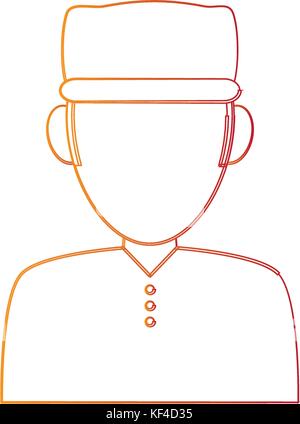 man wearing red hat avatar icon image Stock Vector