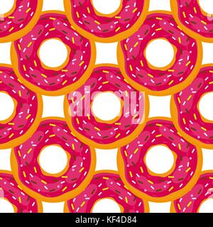 Seamless background of donuts with pastry pads Stock Vector