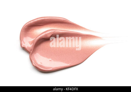 smear paint of cosmetic products on a white background Stock Photo
