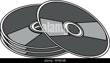 cd clip art black and white