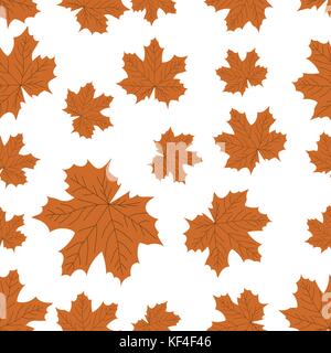 seamless background with autumn leaves Stock Vector