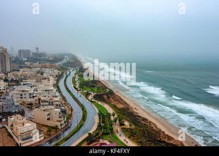 Scenic view of Netanya city, Israel Stock Photo