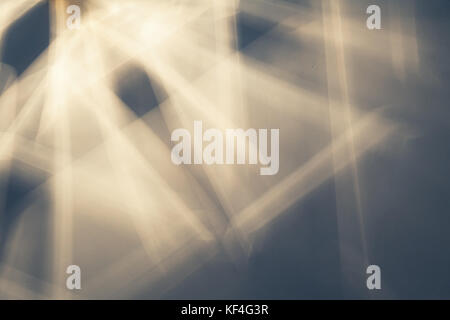Light beams and shadows pattern over ceiling. Abstract background photo Stock Photo