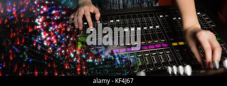 Digital composite of concert with transition Stock Photo