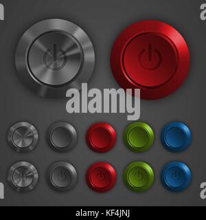 Plastic button set Stock Vector