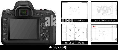 DSLR camera Viewfinder Stock Vector