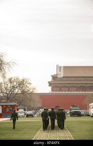 asia cina Beijing pearl of the east travel trip television tower big Chinese wall Tian'anmen Square Stock Photo
