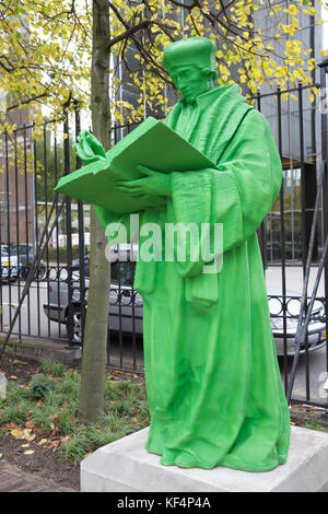 3D printed replica of the statue of Erasmus in Rotterdam, Holland Stock Photo