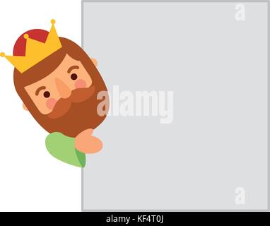 epiphany king of orient card blank space Stock Vector