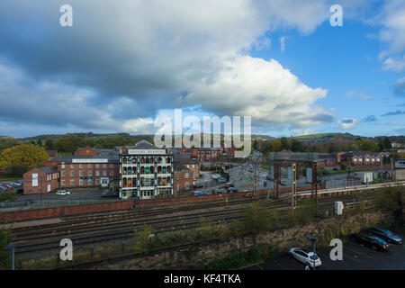 Looking Beyond Macclesfield Towards the Hills with Arighi Bianchi in the Foreground Stock Photo