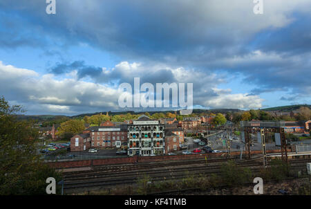 Looking Beyond Macclesfield Towards the Hills with Arighi Bianchi in the Foreground Stock Photo