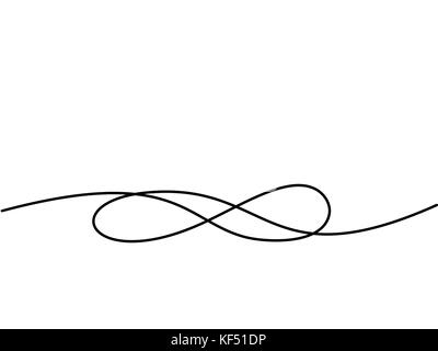 Infinity symbol. Continuous line drawing icon. Vector illustration Stock Vector