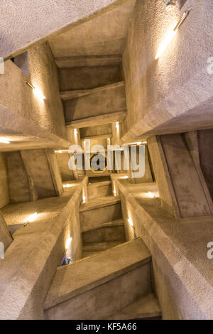 The Tower of the Douaumont ossuary, national cemetery and memorial site, including Trench du Bayonette, France. Stock Photo