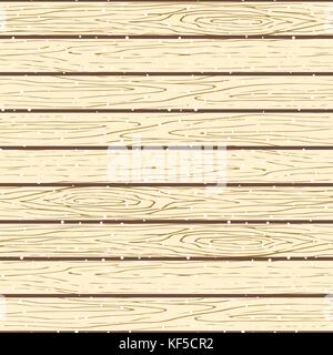 Seamless wood planks pattern. Tree bark texture vector snowy background. Stock Vector