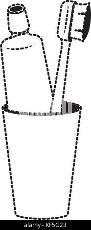 tube of toothpaste in black dotted silhouette Stock Vector Image & Art ...