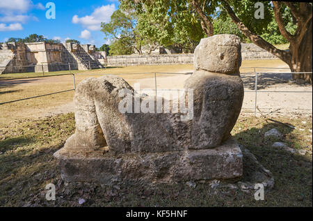 Chichen Itza Chac Mool sculpture at Yucatan Mexico Stock Photo