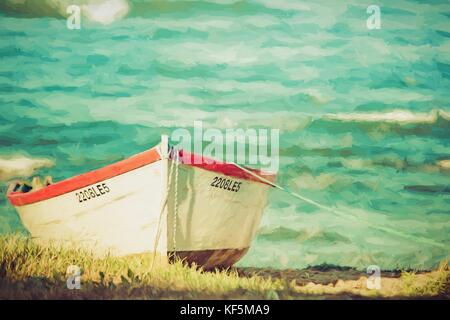 Boat on the shore Stock Photo