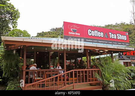 Orchid Coffee Shop, Santa Elena (Monteverde), Puntarenas province, Costa Rica, Central America Stock Photo