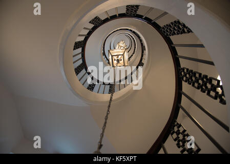 Spiral steps at hotel in Kopenhagen, denmark Stock Photo