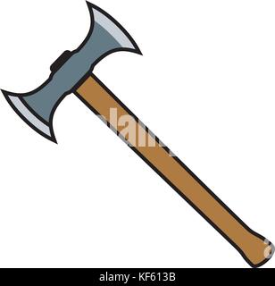 Medieval Battle Axe Stock Vector