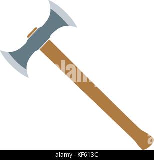 Medieval Battle Axe Stock Vector