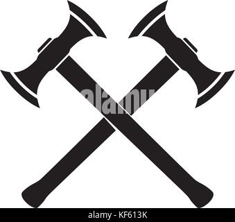 Medieval Battle Axe Stock Vector