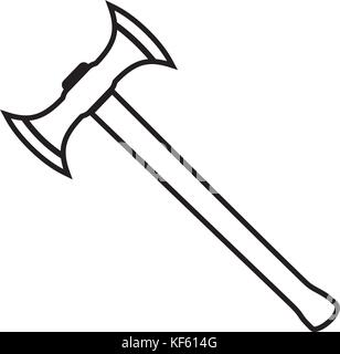 Medieval Battle Axe Stock Vector