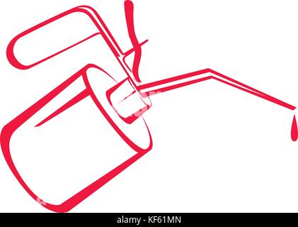 Red Oil can or Oiler Stock Vector