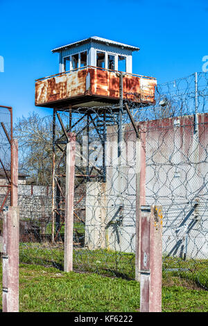 Abandoned Soviet time prison Stock Photo