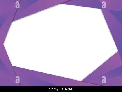 Purple triangle frame border Stock Vector