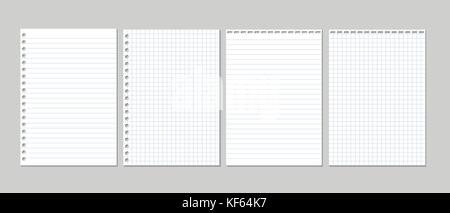 Realistic Vector Illustration of Blank Sheet of Square Paper Fro