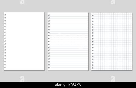 Realistic Vector Illustration of Blank Sheet of Square Paper Fro