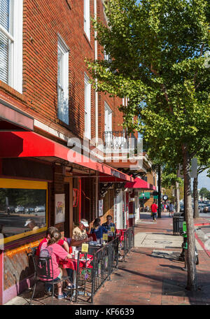 Cafe / Restaurant on East Broad Street in downtown Athens, Georgia, USA. Stock Photo