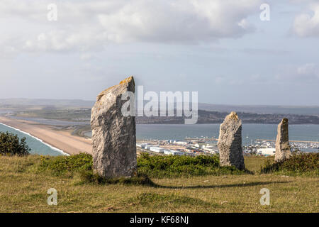 Chesil Beach, Isle of Portland, Dorset, England, United Kingdom Stock Photo