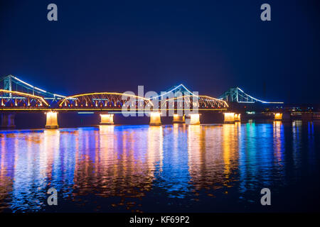 the Yalu River of Dandong,Liaoning Province,China Stock Photo