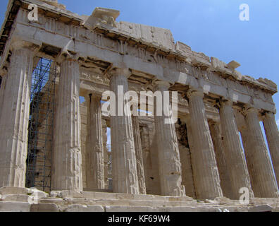 The Parthenon. East façade view without scaffolding. Stock Photo